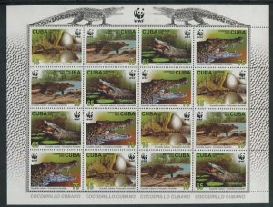 Cuba 2003, WWF, Crocodiles m/s, MNH
