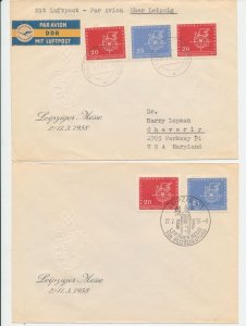 East Germany 1950s Covers + FDC x 13 BL1660