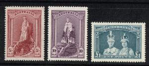 Austrailia SC# 177-179 (Key Values) VF NH