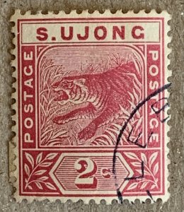 Sungei Ujong 1893 2c Tiger with JELEBU cancel.  Scott 31, CV $32.50. SG 50