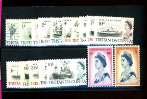 TRISTAN DA CUNHA 71-84 113-15 MINT FVF OG LH Cat $57