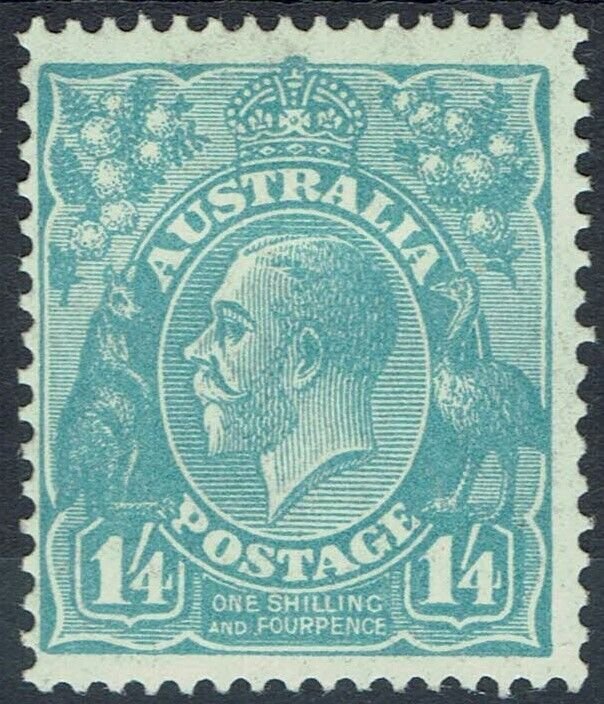 AUSTRALIA 1926 KGV 1/4 SMALL MULTI WMK PERF 13.5 X 12.5  