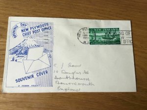 New Zealand 1959 New Plymouth Post Office souvenir  stamps cover Ref 55734