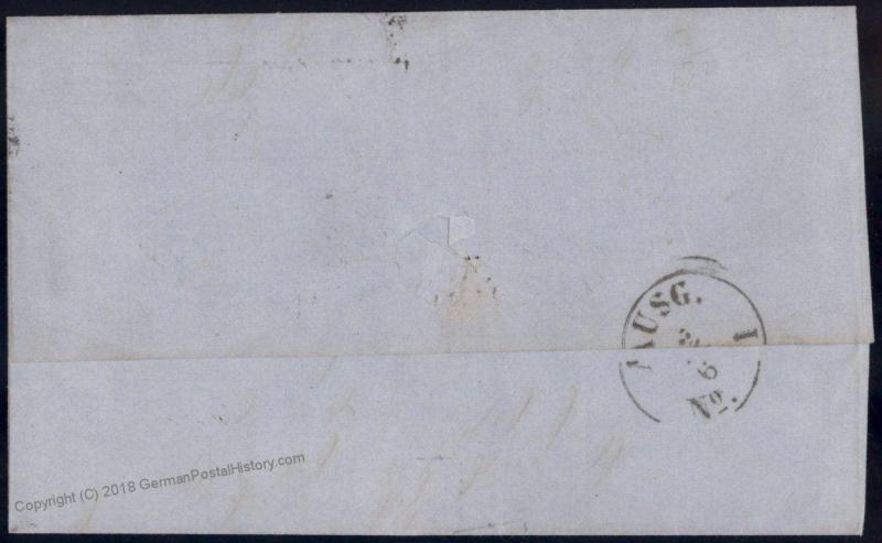 Germany 1874 Luebeck Hufeisen Horseshoe Cancel Cover 84964