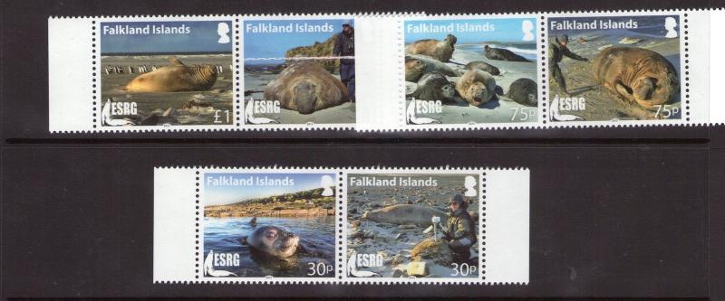 FALKLAND ISLANDS Elephat seal issued on 30-11-15 marginal MNH