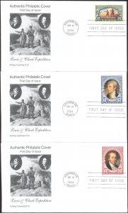 #3854-56 Lewis and Clark Ashley FDC Set