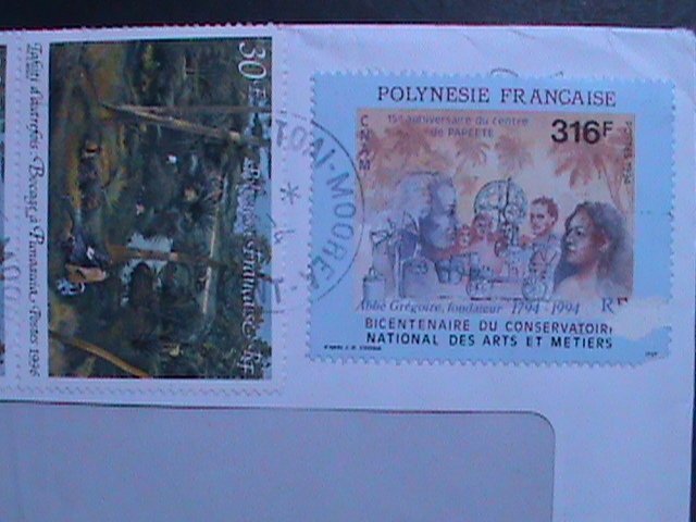 FRANCE-POLYNISIAN 1994 SC #640 FAMOUS PAINTING- FANCY CANCEL COVER VERY FINE