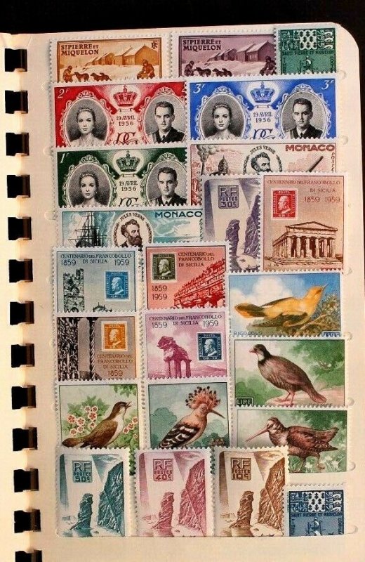 Wordwide Stamp Collection Lot of 113 MNH in Honor-Built Stock Book Album