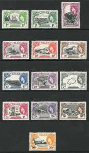 St Helena SG153/65 QEII set of 13 M/Mint