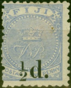 Fiji 1892 1/2d on 1d Dull Blue SG72 Good MM (2)