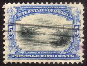 1901, US 5c, Niagara Falls, Used, Well centered, Sc 297