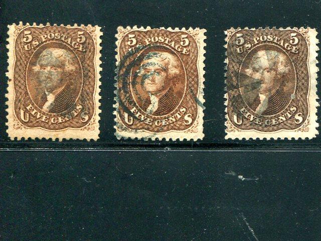 USA #76 shades  Used F-VF  - Lakeshore Philatelics