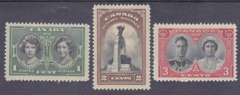 Canada 246-48 MNH OG 1939 Visit of George VI & QE to Canada & US Set VF