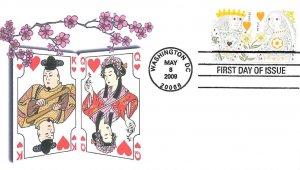 4404/5 - KING & QUEEN OF HEARTS - Patricia J. Walker cachet #2 OF 2