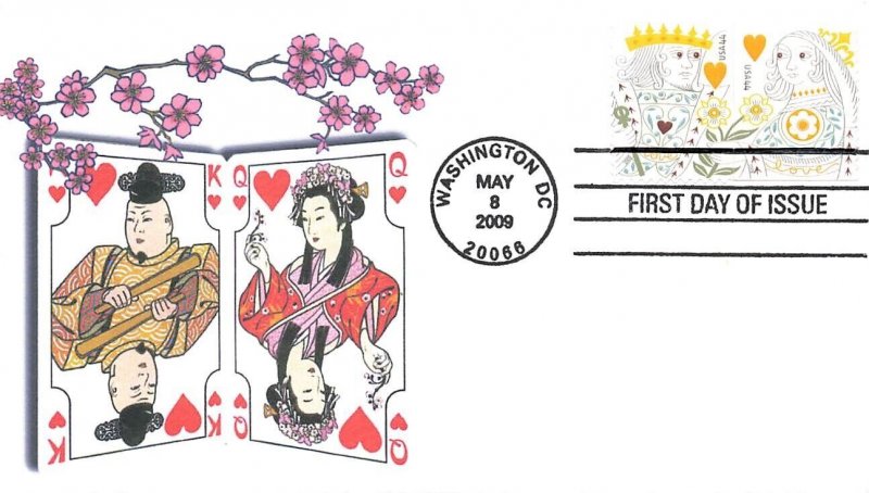 4404/5 - KING & QUEEN OF HEARTS - Patricia J. Walker cachet #2 OF 2