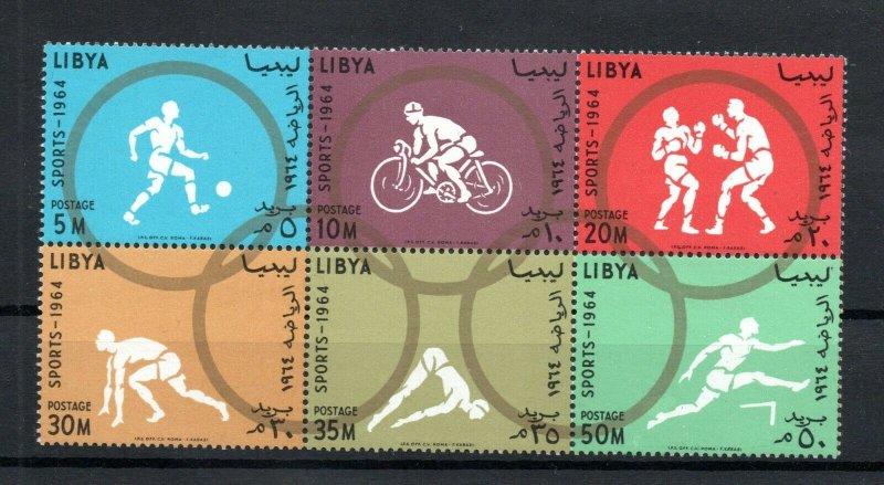 1964 - Libya - Olympic Games- Tokyo, Japan - Football - Crossing- Boxing - Strip 