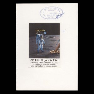 Lesotho 1989 M5 Moon Landing Anniversary imperf proof miniature sheet ––