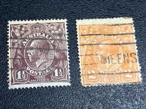 Australia Scott 24a 27a Used