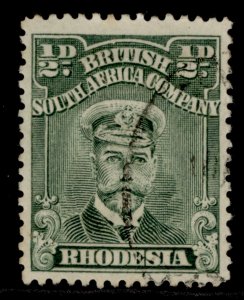 RHODESIA GV SG186, ½d blue-green, FINE USED.