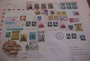 LITHUANIA  14 COVERS TO USA FROM 1981 INCLUDES 3 REGISTERED