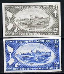 St Pierre & Miquelon 1971 French Naval Patrol Vessels...