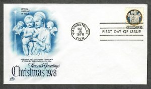 1768 Christmas Madonna and Child Unaddressed ArtCraft FDC