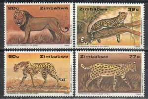 Zimbabwe Stamp 654-657  - Wild Cats