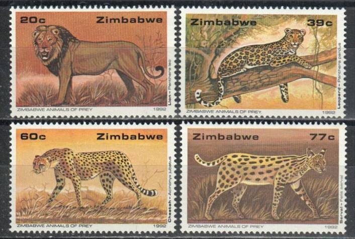 Zimbabwe Stamp 654-657  - Wild Cats