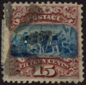 US Stamp #118 - Landing of Columbus Pictorial Type I w/ Fancy Cancel