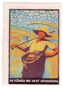 (I.B) Germany (Great War) Cinderella : Propaganda Stamp (They Cannot Starve)