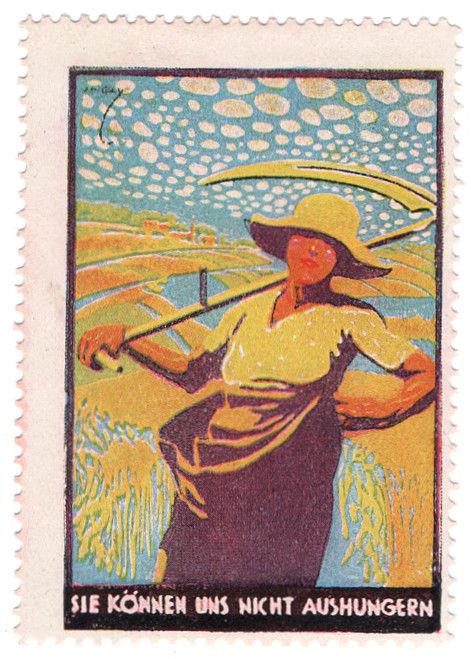 (I.B) Germany (Great War) Cinderella : Propaganda Stamp (They Cannot Starve)