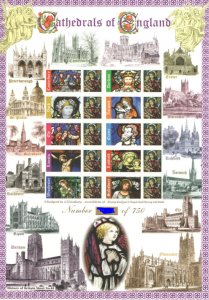 History of Britain 45 2009 BC-256 England cathedrals no. 78 sheet UNMOUNTED MINT