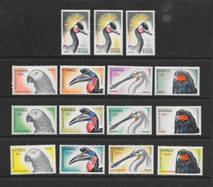 BIRDS - GUINEA #263-4,C141-3 MNH