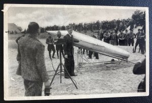 1936 Germany Lufttorpedo rocket mail RPPC cover Gerhard Zucker Launching