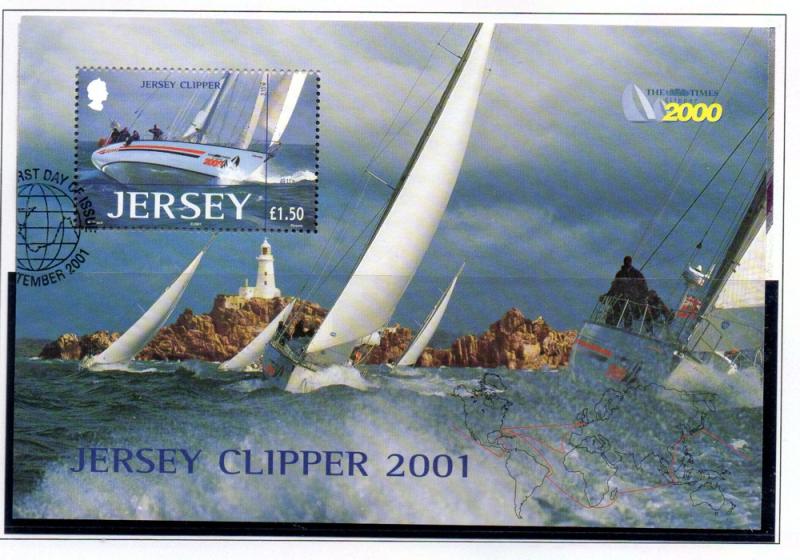 Jersey  Sc 1004 2001 £1.5 Jersey Clipper stamp sheet used