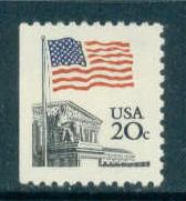 1896 20c U.S. Flag Fine MNH Dry Gum BPS