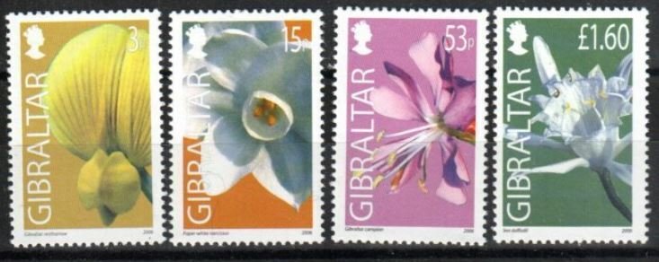 Gibraltar Stamp 1033B-1036  - Flowers