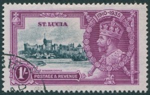 St Lucia 1935 1s slate & purple Jubilee SG112 used