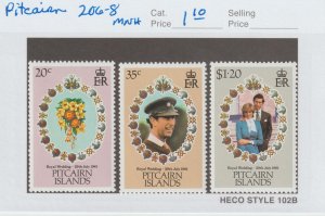 Pitcairn Islands 206-8 VF MNH QEII