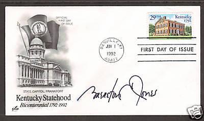 Gov. Brereton Jones signature on 1992 29c Kentucky FDC