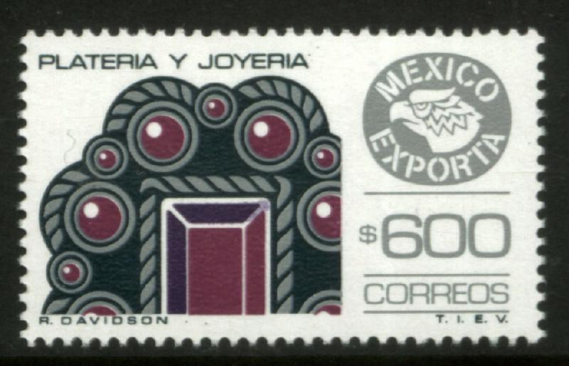 MEXICO Exporta 1497, $600P Jewelery Fluor Paper 8 MINT, NH. VF.