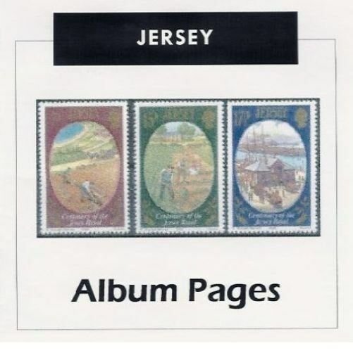 Jersey - CD-Rom Stamp Album 1958-2021 Color Illustrated Album Pages