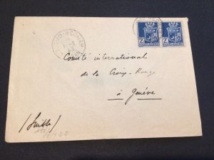 Algeria 1943 Geneva censor stamps postal cover Ref 63192 