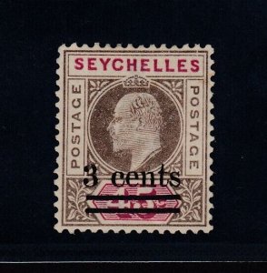 Seychelles, SG 59 var, MLH Slotted Frame variety