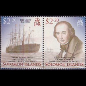 SOLOMON IS. 2006 - Scott# 1044 Isambard Brunel $2.2 NH