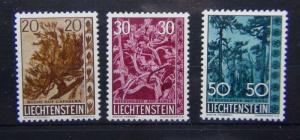 Liechtenstein 1960 Liechtenstein Trees and Bushes set MNH