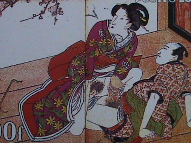 ​BENIN-2003 SHUNGA-FAMOUS JAPANESE NUDE ART PAINTING  #1 MNH SHEET-VERY FINE