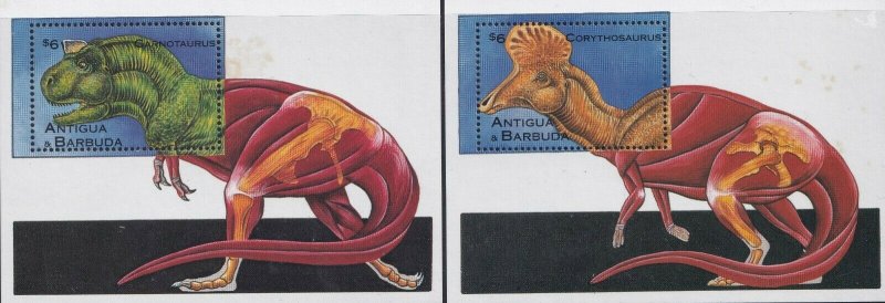 1995  ANTIGUA  & BARBUDA  -  SG:MS2100 A + B - PREHISTORIC ANIMALS- UMM