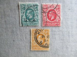 East Africa and Uganda, Scott# 41-43, used