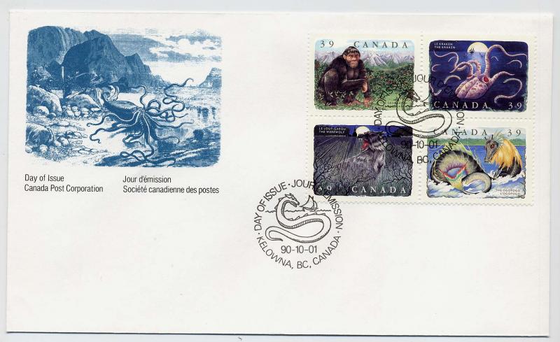 Canada First day cover #1292a, Canadian Folklore